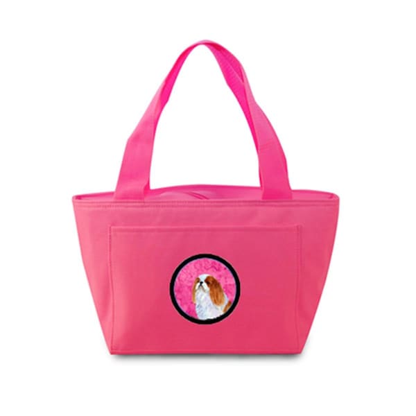 Carolines Treasures Pink English Toy Spaniel Zippered Insulated School Washable And Stylish Lunch Bag Cooler SS4783-PK-8808 - main