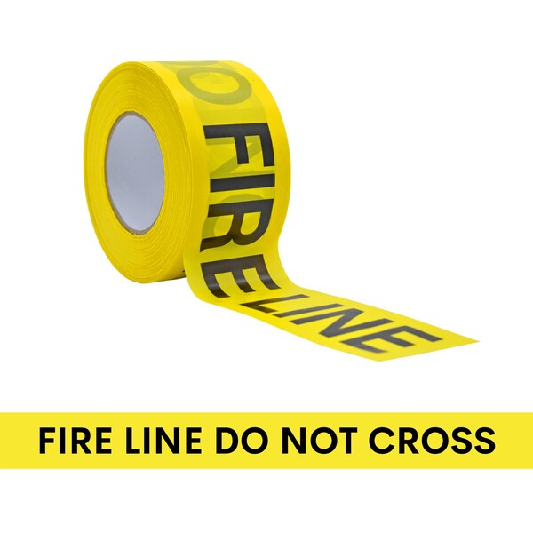 Wod Tape Barricade Tape, Black and Yellow, 3 inch Wide x Polyethylene, 3 mil WOD BRC-FLDNC-03000-8-1000-BY - main