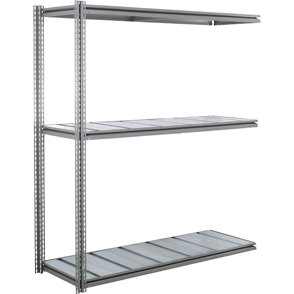 Global Industrial 3 Shelf, Standard Duty Boltless Shelving Z Beam Add On, 96Wx36Dx96H, Steel Deck B3153067 - main