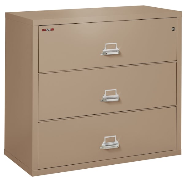 Fireking 3 Drawer, 1 Hr Fire & Impact Rated, 44" Wide Lateral Taupe 3-4422-CTA - main