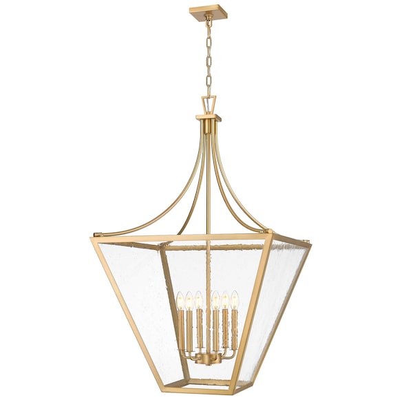 Z-Lite Montalcino Rubbed Brass 6 Light Chandelier 1961-6RB - main