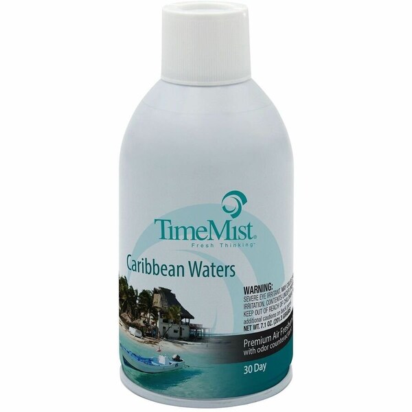 Timemist Metered Air Freshener Refill, Caribbean Waters, 6.6 oz Aerosol, PK12 1042756 - main