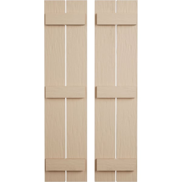 Ekena Millwork Rustic Two Board Spaced Board-n-Batten Rough Sawn Faux Wood Shutters, 11 1/2W x 62H, PR SHUBSS11X62RSPR - main