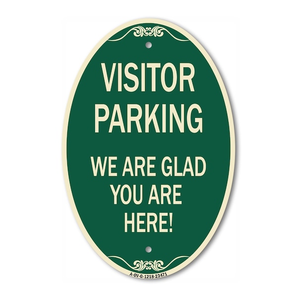 Signmission Parking Area Sign Visitor Parking - We Are Gl, 12 In X 18 In Architectural, Heavy Gauge Aluminum A-OV-G-1218-23471 - main