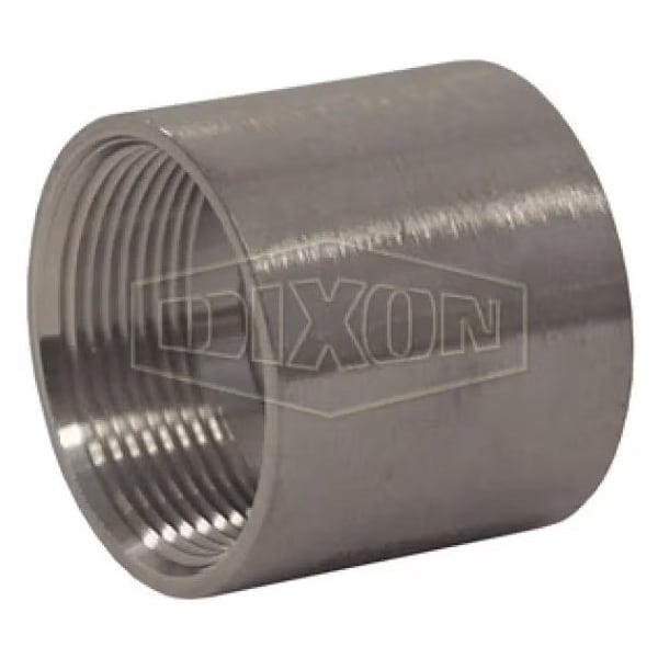 Dixon Threaded Both End Pipe Coupling, 1/2 in Nominal, FNPT End Style, 150 lb, 316 SSss Steel RHC50SS - main