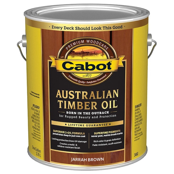 Australian Timber Oil 1 Gal Cabot Jarrah Brown Triple Oil Protection 3460 - main