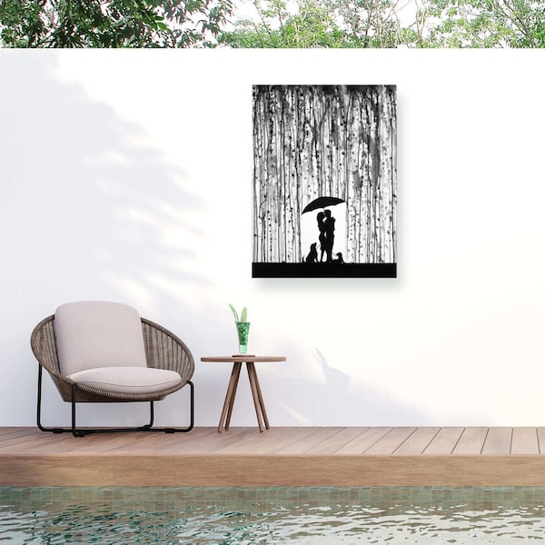 Trademark Fine Art Outdoor Canvas Art Marc Allante 'Entwined (B&W)' Wall Art for Patios, or Gardens GRL02117-OC2432WR - main