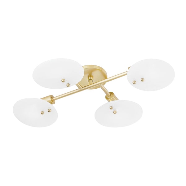 Mitzi Giselle 4 Light Semi Flush 39.5 In. Aged Brass H428604-AGB - main