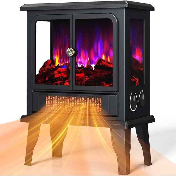 Edendirect 5200 -BTU Brown Metal Corner Infrared quartz Electric Stove with Thermostat and Remote ZR-FP201S-T3-A2 - main