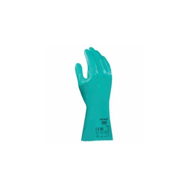 Alphatec 39-124 14 in Reinforced Nitrile Gloves, Gauntlet Cuff, Interlock Knit Cotton Liner, Size 10, 12PK 012-39-124-10 - main