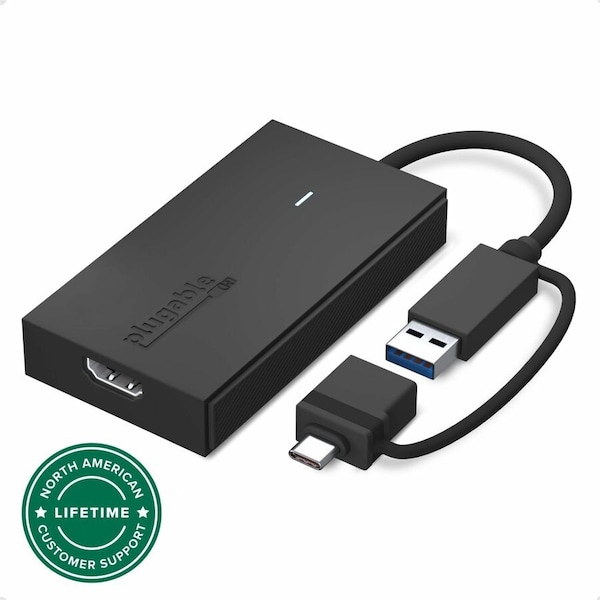 Plugable Technologies PLUGABLE USB C OR USB 3.0 TO HDMI ADAPTER, UNIVERSAL VIDEO GRAPHICS ADAPTER FOR UGA-HDMI-S - main