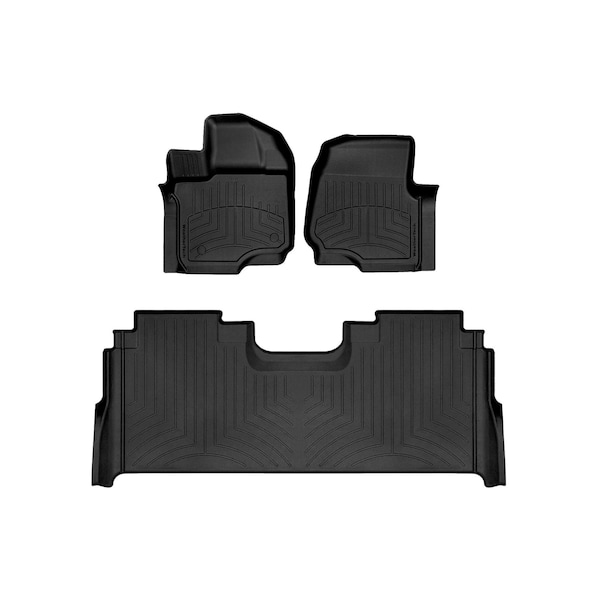 Weathertech Black, Front and Rear FloorLiner HP 44697-1-6IM - main