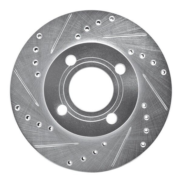 Dynamic Friction Co DFC Brake Rotor - Drilled and Slotted - Silver 631-73005L - main
