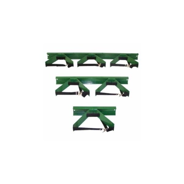 Saf-T-Cart Wall Bracket, Single, Steel, 3 in to 10 in dia, 3 in H x 6-1/2 in D x 14 in W, Green 339-WB-101 - main