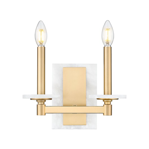 Z-Lite Kaden 2-Light Wall Sconce, 11 in W, Modern Gold 3045-2S-MGLD - main