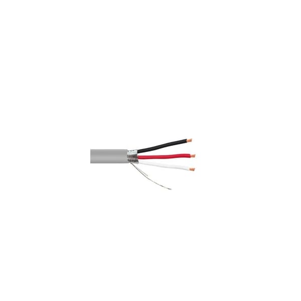 Cable Wholesale Shielded Security/Alarm Wire, Gray, 18/3 (18AWG 3-Conductor), Stranded, CMR / Inwall rated, 10K5-53212SH - main