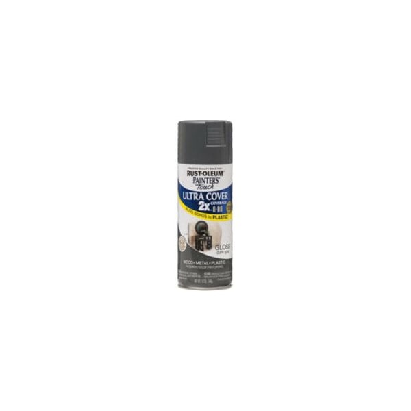Rust-Oleum Spray Paint, Dark Gray, Gloss, 12 oz 249115 - main
