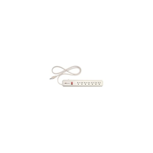 Eaton Wiring Devices Power Strip, Straight Blade, 5-15R, 3 ft., Ivory 1136V - main