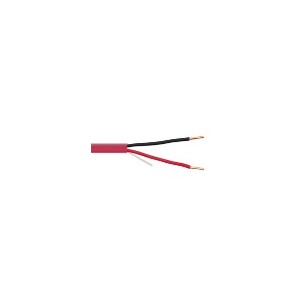 Cable Wholesale Fire Alarm / Security Cable, Red, 18/2 (18 AWG 2 Conductor), Solid, FPLR, Spool, 500 foot 10F5-02712NF - main