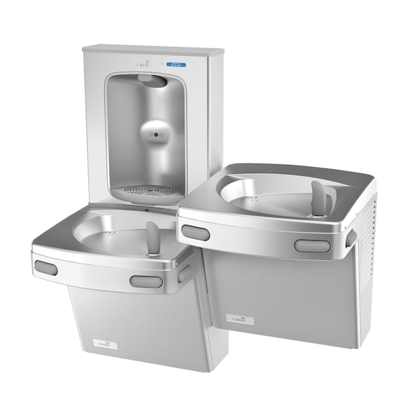 Oasis Versacooler II Bi-Level Drinking Fountain Stainless Steel, Refrigerated 8 Gph & Bottle Filler 507038 - main