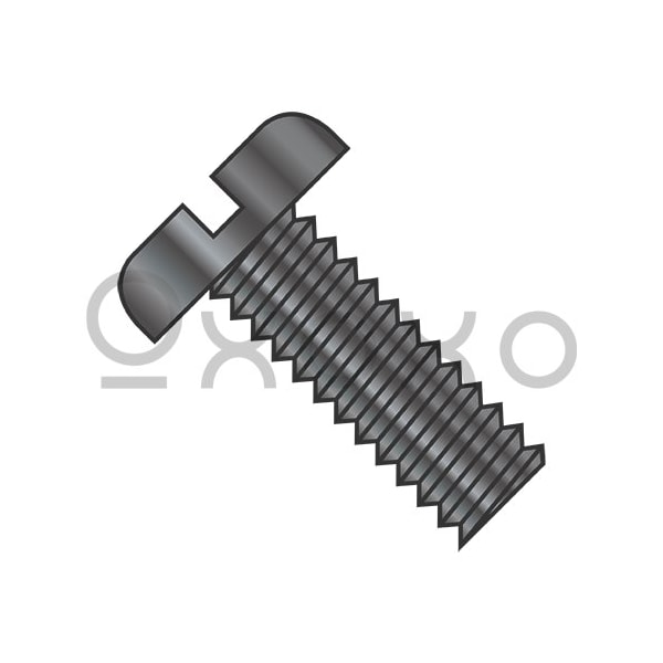 Oxoxo 4-40X3/8 Slotted Pan Machine Screw Fully Threaded Black Oxide, 10000PK 105840 - main