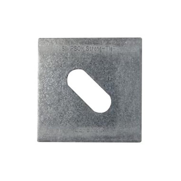 Simpson Strong-Tie LBPS Series Bearing Plate, 3 in H x 3 in W x 0.13 in D Dimensions, Steel, ZMAX LBPS 1/2Z - main