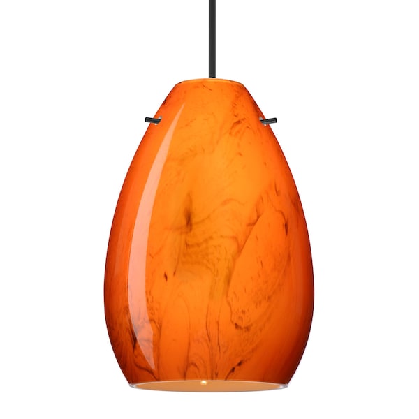 Besa Lighting Besa Pera 6 Pendant, Habanero, Black Finish, 1x 5W LED 1XT-1713HB-LED-BK - main