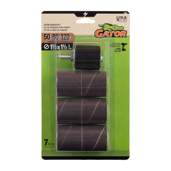 Gator Finishing 1.5 x 1.5 in. Drum Sanding Kit, Assorted Grit, 6PK 6096 - main