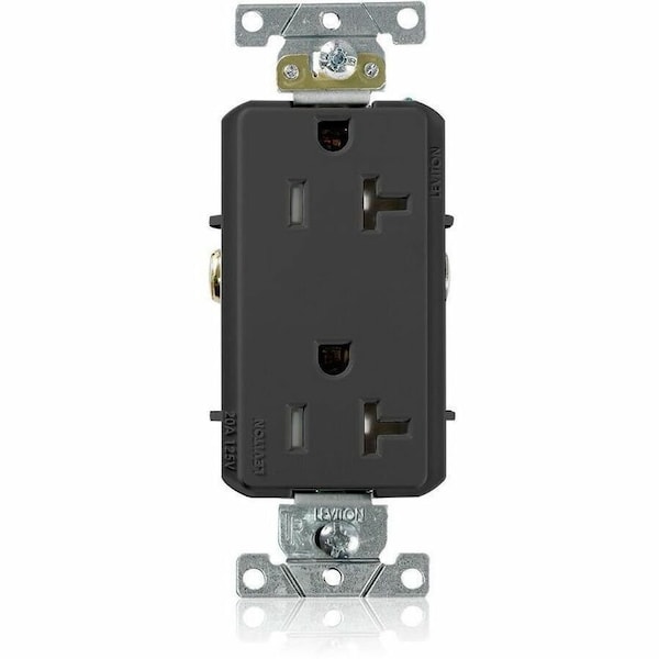 Leviton Commercial Grade Decora Receptacle, 20 Amp, 125 Volt TDR20-E - main