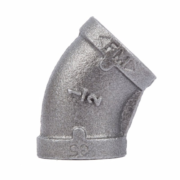 Stz Industries 1/2 in. FIP each X 1/2 in. D FIP Black Malleable Iron 45 Degree Elbow 310E45-12 - main