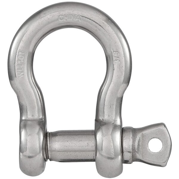National Hardware Anchor Shackle, 38 in Trade, 2200 lb Working Load, 38 in Dia Wire, 316 Grade N100-280 - main