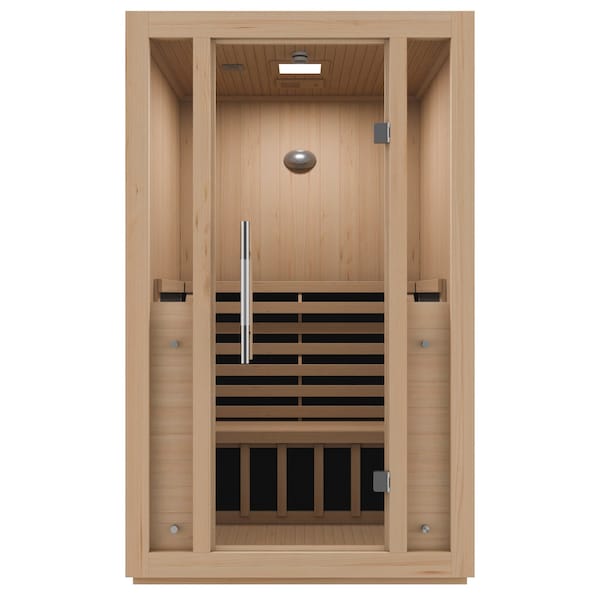 Steamspa 2-Person Carbon FAR Infrared Hemlock Wooden Indoor Sauna Room with LED Touch Control Panel SC-SS0011-0S - main