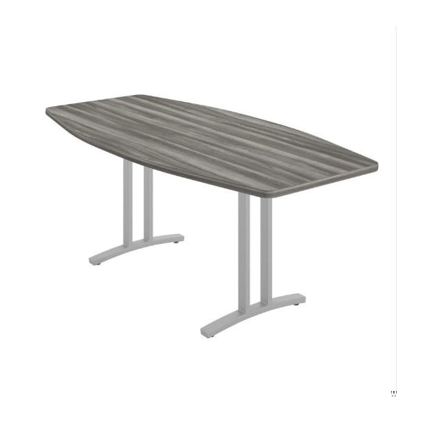 Correll Boat Modern Design Conference Table, 72 in W, Particleboard Top, Driftwood CC3672B-52-14-52 - main