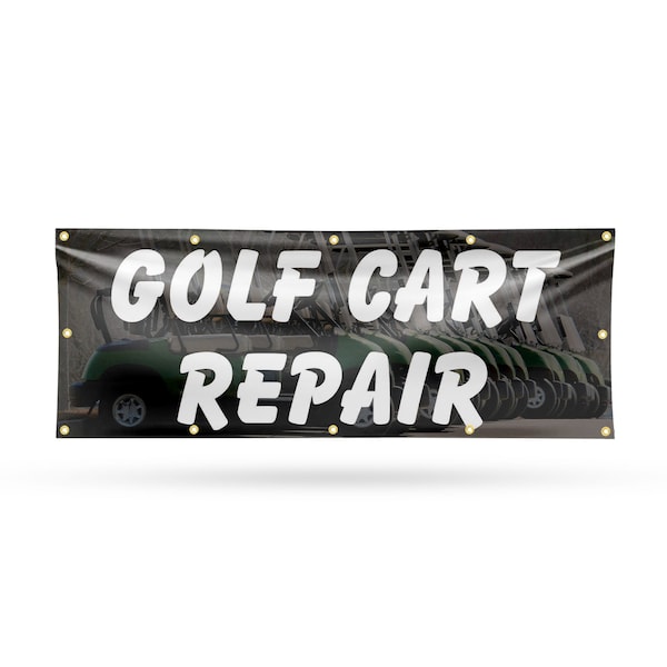 Signmission Golf Cart Repair, 48 Inch x 120 Inch, Vinyl Banner B-120-30676 - main