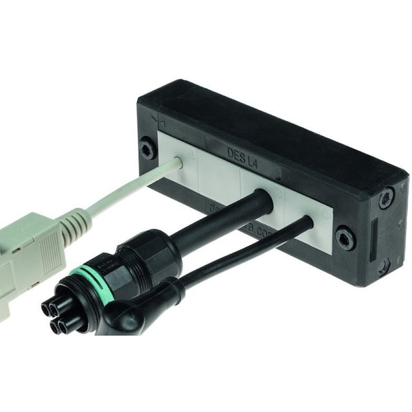 Detas DES L4 Splittable Frame, 86 x 18 mm Cutout, Black 1731010004 - main