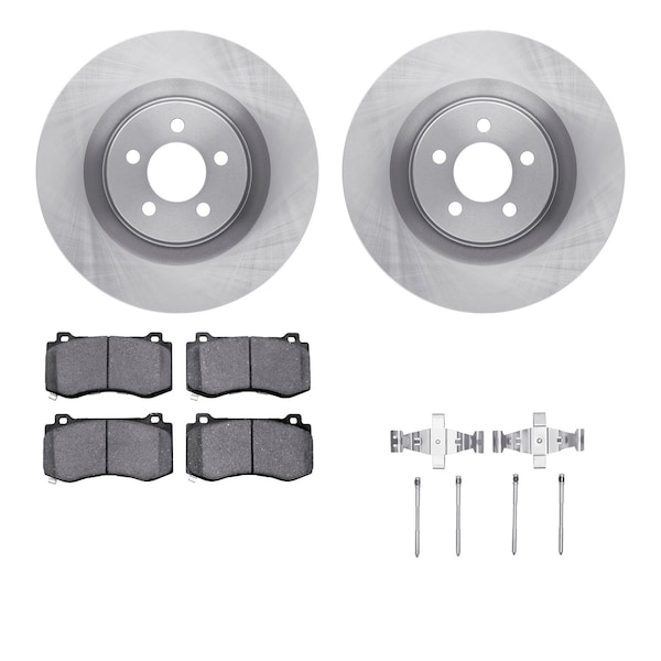 Dynamic Friction Co DFC Brake Rotor- Heavy Duty Brake Pad includes Hardware 6412-39001 - main
