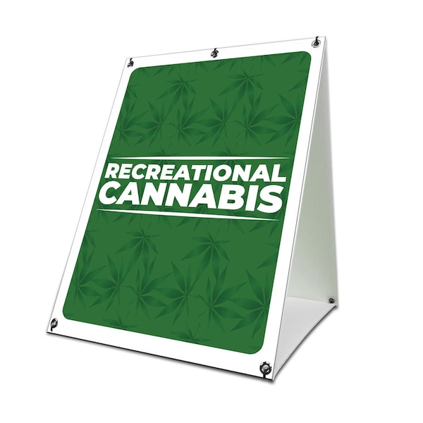 Signmission Recreational Cannabis, 36 Inch x 24 Inch A-frame Yard Sign, Coroplast Yard Sign SBC-2436-30418 - main