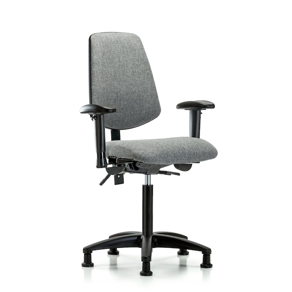 Blue Ridge Ergonomics Fab Med Bench Chair, Bk, Glds, Gry, 6-Way Adjustable, 22" to 29" Height, Gray BR-FMBCH-MB-RG-T1-A1-NF-RG-F44 - main