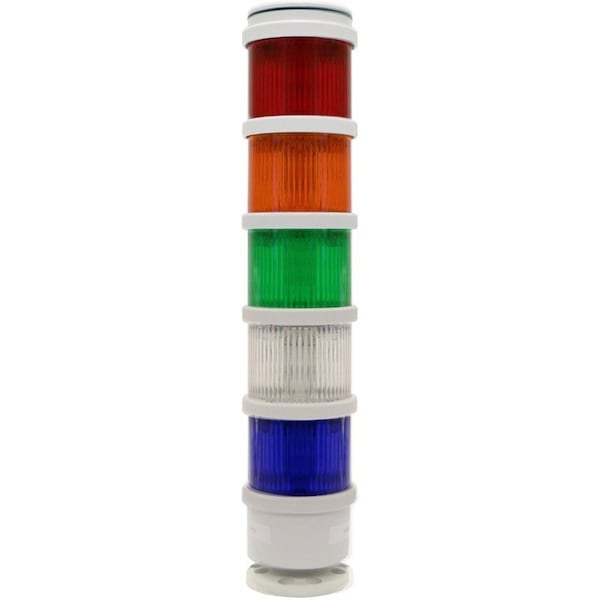 Edwards Signaling Tower Light Module, 24V AC, 24V DC, White, 70 mm Dia., 3 1/8 in Height, LED, 270BC Series 270LEDMW24AD - main