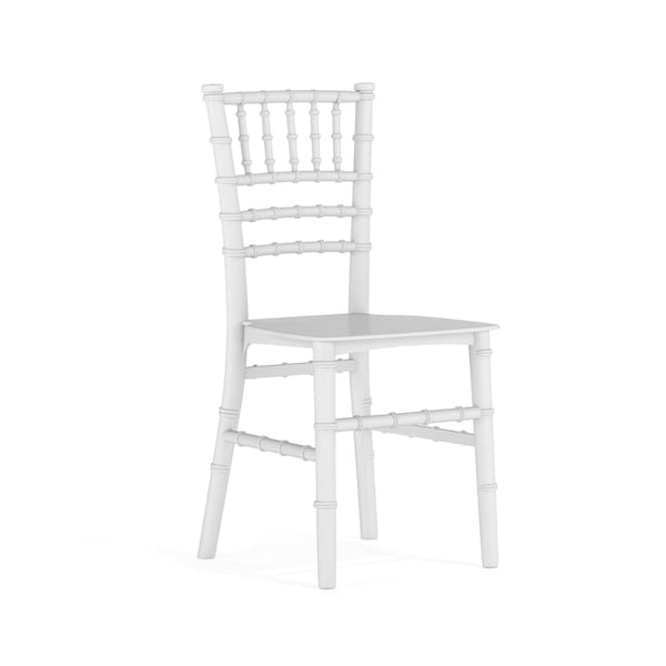 Flash Furniture Traditional Kids Chiavari Chair, White Back, 12 W 12" L 24.75 H LE-L-7K-WH-GG - main
