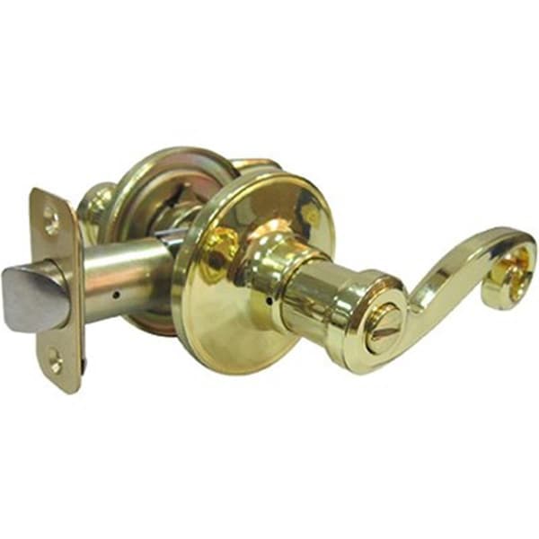 Marquee Protection Tru-Guard Reversible Scroll Privacy Lockset, Polished Brass MA2667856 - main