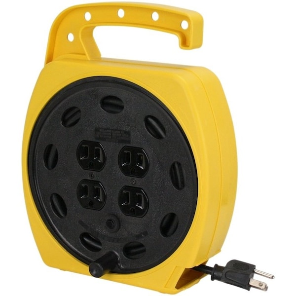 Powerzone Cord Reel With Hand Lamp, Hand Operated, 16 AWG, 25 ft Length ORCR220625 - main