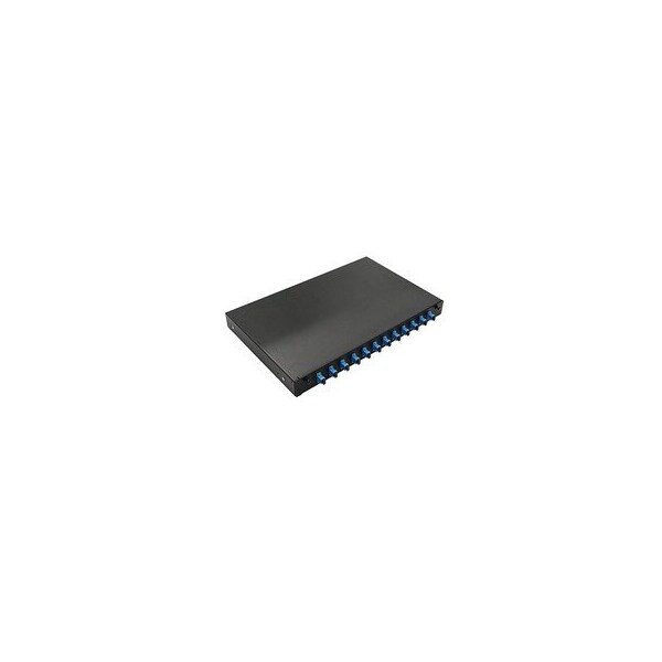 Cable Wholesale 12 Port SC Slide Rack Fiber Optic Patch Panel, 1U, Singlemode, Simplex 68F5-00112 - main