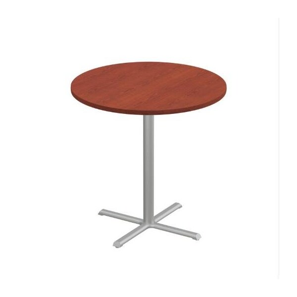 Correll Round Cafe Table, 42 in W, 42 in L, 42 in H, Particleboard Top, New England Driftwood SXB42R-52-98-52 - main