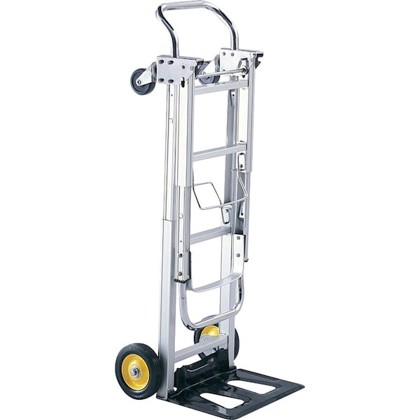 Safco HideAway Convertible Truck, 400 lb Capacity, 15.5 x 43 x 36, Aluminum 4050 - main