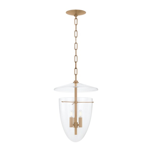 Troy Lighting Tully 13.5in wide 3 Light Lantern in Patina Brass F4414-PBR - main