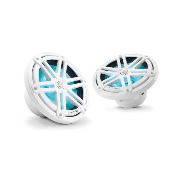 Jl Audio 7.7in Marine Speakers, Sport Grille, Gloss White, RGB LED, 93523, 010-03069-00, 2PK 93523/010-03069-00 - main