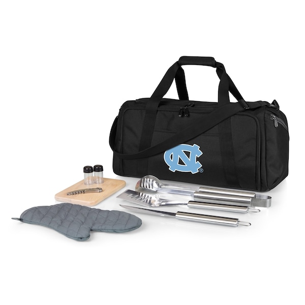 Picnic Time Family Of Brands NCAA North Carolina Tar Heels BBQ Kit Grill Set & Cooler, BBQ Accessories 757-06-175-414-0 - main