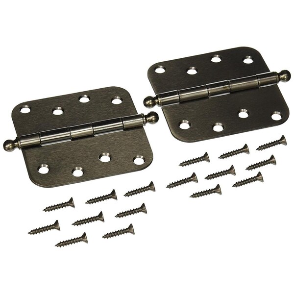 Patioplus 4 x 4 x 0.62 in. Radius Hinge with Ball Tips Steel PA576975 - main
