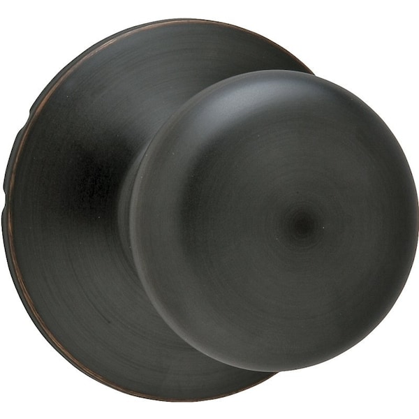 Schlage Plymouth Series Dummy Door Knob with Camelot Trim, Aged Bronze F170 PLY716 - main